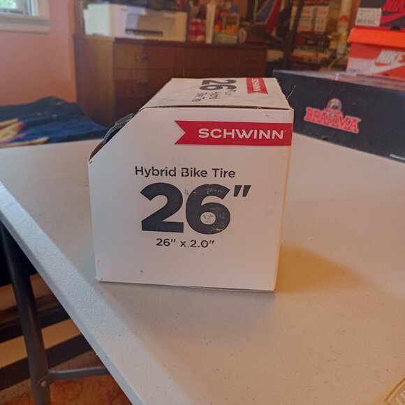 NEW Schwinn 26” x 2.0” Hybrid Bike Tire Combination Thread Black x 2 - Picture 2 of 4